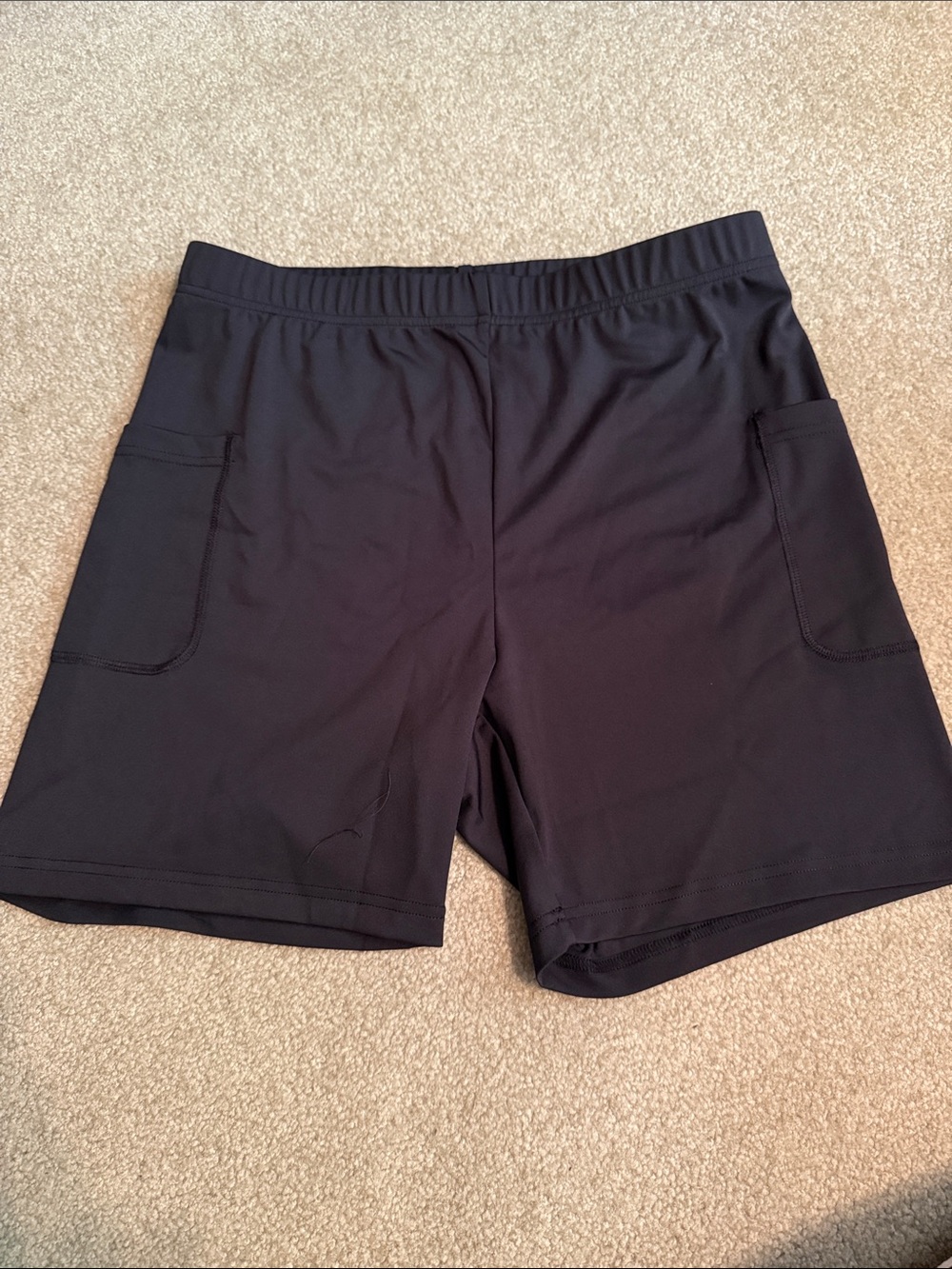 Women’s Black Bike Shorts with Side Pockets